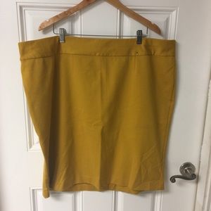 Yellow Fall Pencil Skirt